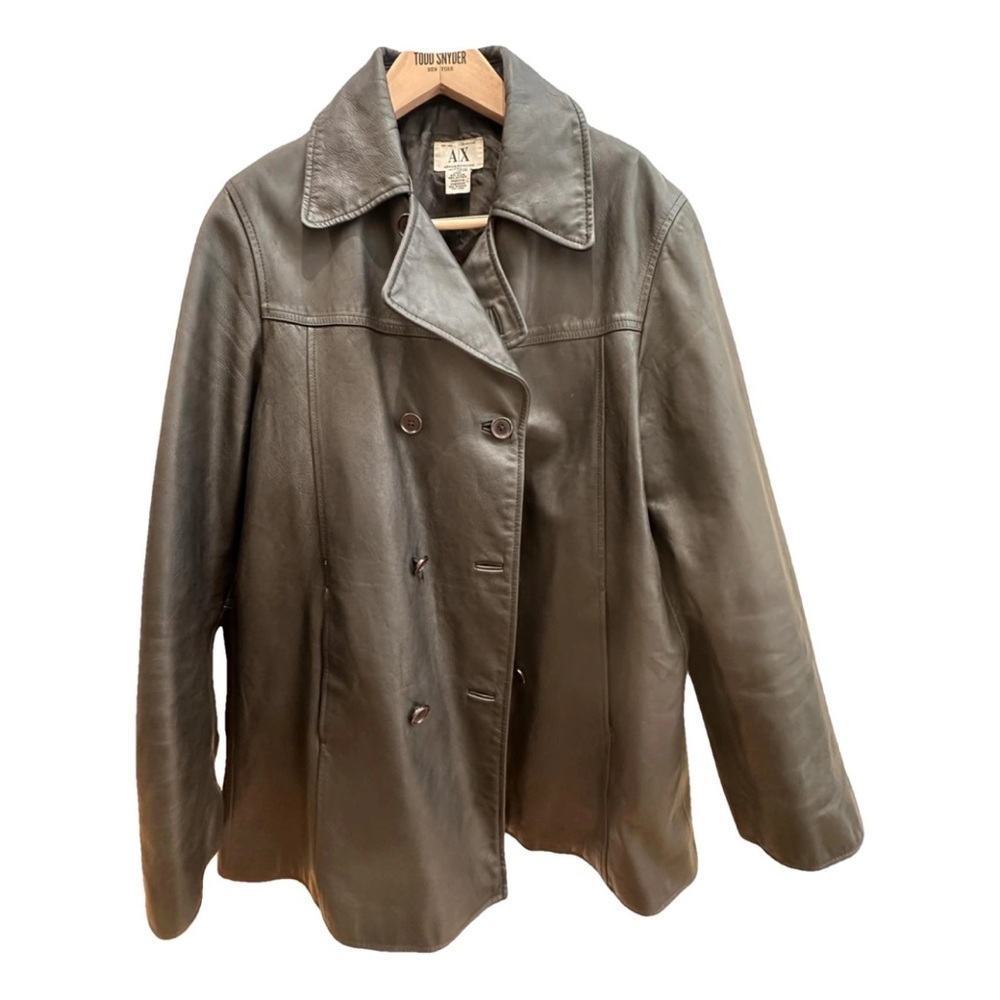 Men’s Armani Exchange Blaxk Leather Jacket